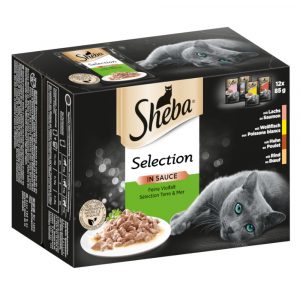 72 + 24 gratis! 96 x 85 g Sheba Katzenfutter - Selection in Sauce Feine Vielfalt