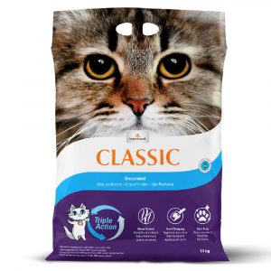 2 kg gratis! 14 kg Intersand Classic Katzenstreu - Parfümfrei