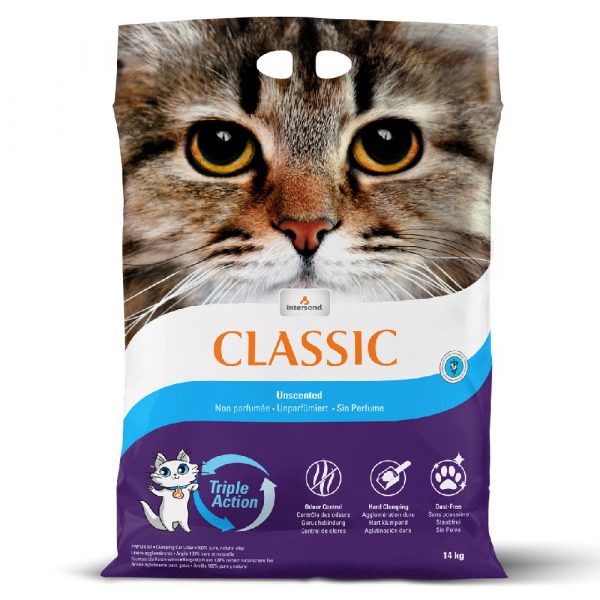 Intersand Classic Katzenstreu Parfümfrei - Sparpaket 2 x 14 kg