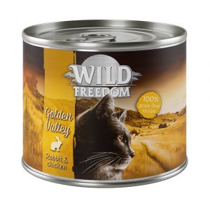 5 + 1 gratis! Wild Freedom 6 x 200 - Golden Valley - Kaninchen & Huhn 6 x 200 g