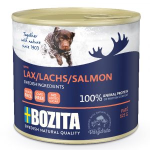 5 + 1 gratis! 6 x 625 g Bozita Paté - mit Lachs