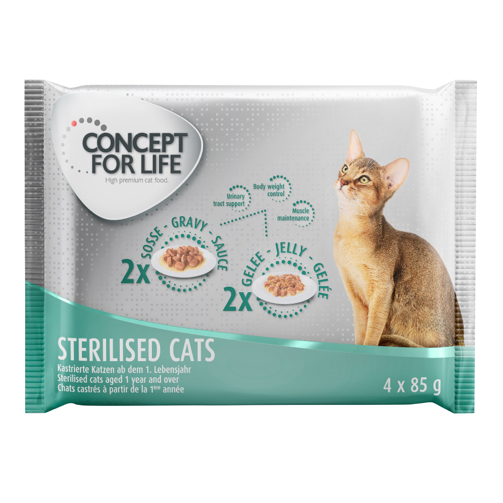 4 x 85 g Concept for Life zum Probierpreis! - Sterilised
