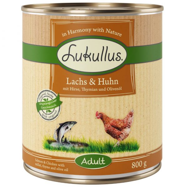 10 + 2 gratis! 12 x 800 g Lukullus Naturkost Adult