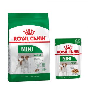 8 kg / 15 kg Royal Canin Trockenfutter + passendes Nassfutter gratis! - Mini Adult (8 kg) + Mini Adult (12 x 85 g)