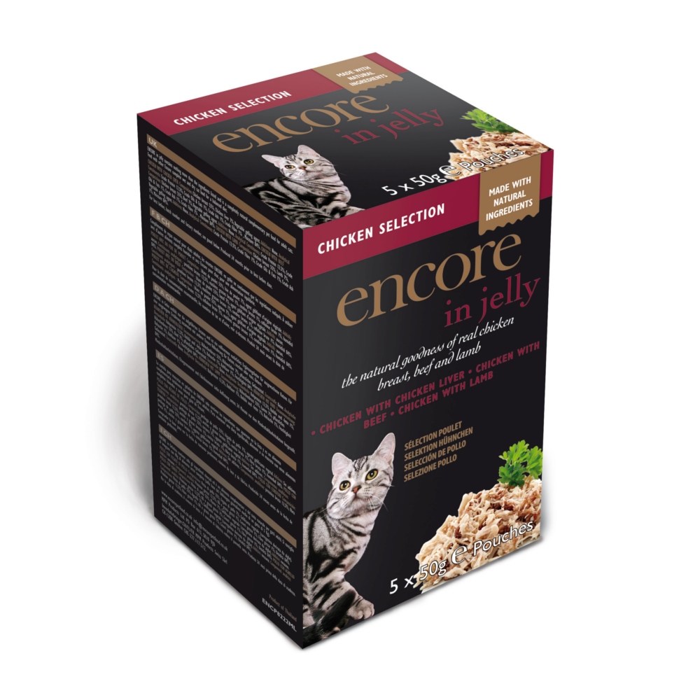 Encore Jelly Pouch Mix 20 x 50 g - Chicken Selection