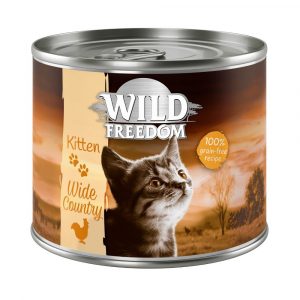 5 + 1 gratis! Wild Freedom 6 x 200 - Kitten Wide Country - Kalb & Huhn 6 x 200 g