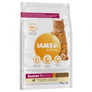 10 kg IAMS for Vitality zum Sonderpreis! - Ältere Katzen mit Frischem Huhn