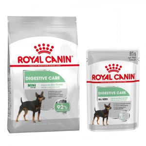 Großgebinde Royal Canin CCN Trockenfutter + 12 x 85 g passendes Nassfutter gratis! - 8 kg Mini Dermacomfort + 12 x 85 g Dermacomfort