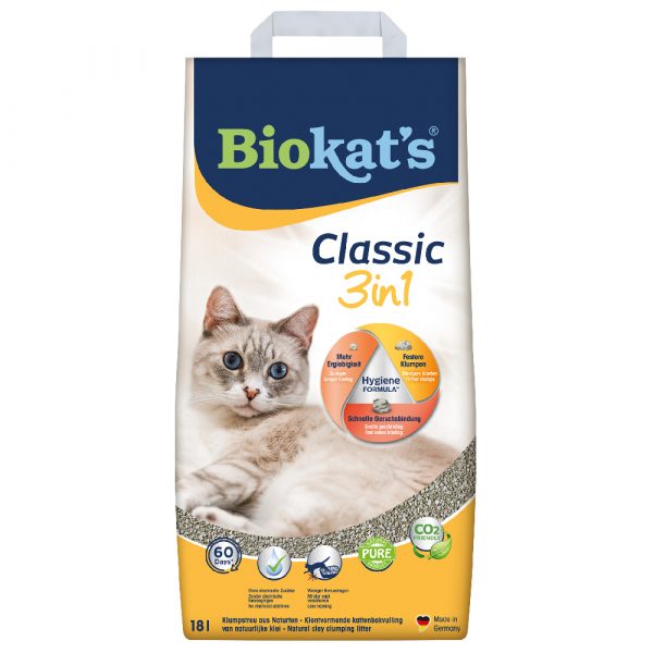 Biokat's Classic 3in1 Katzenstreu Sparpaket 2 x 18 l