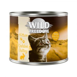 5 + 1 gratis! Wild Freedom 6 x 200 - NEU Kitten Golden Valley Kaninchen & Huhn 6 x 200 g