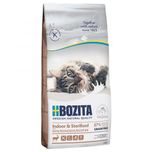 2-fach zooPunkte auf 2 kg / 10 kg Bozita Trockenfutter - Grainfree Indoor & Sterilised Rentier (2 kg)