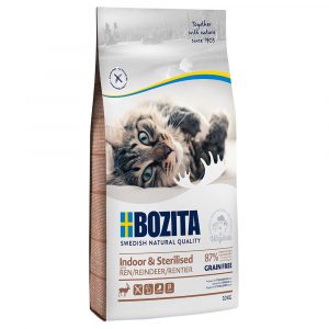 2-fach zooPunkte auf 2 kg / 10 kg Bozita Trockenfutter - Grainfree Indoor & Sterilised Rentier (10 kg)