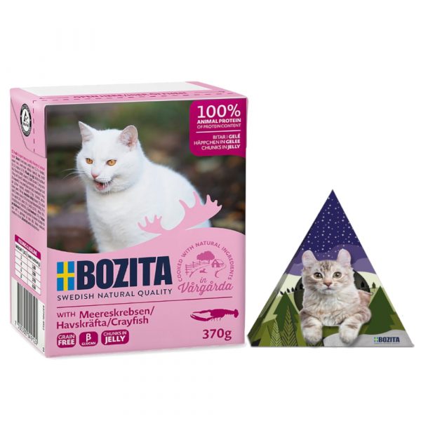 24 x 370 g Bozita Tetra Häppchen + House Tipi Tent gratis! - Meereskrebsen in Gelee