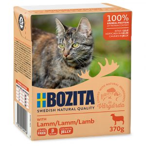 5 + 1 gratis! 6 x 370 g Bozita Häppchen in Gelee oder Soße - Lamm in Gelee