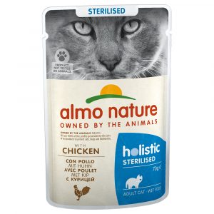 20 + 4 gratis! 24 x 70 g / 85 g Almo Nature Holistic - Sterilised: Huhn (24 x 70 g)