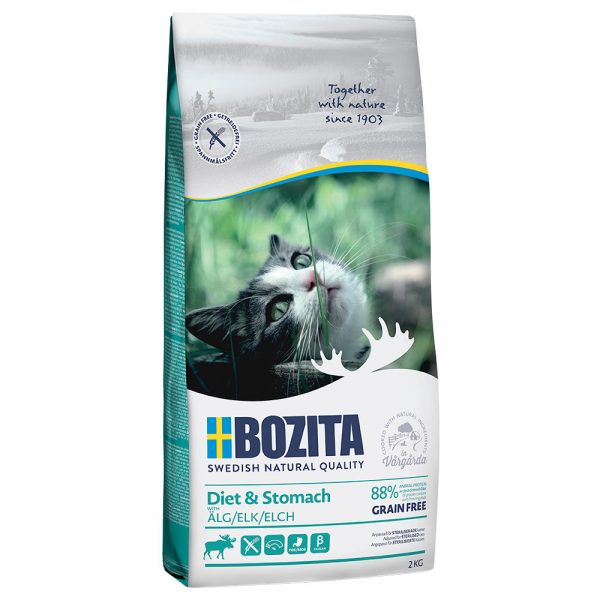 2-fach zooPunkte auf 2 kg / 10 kg Bozita Trockenfutter - Grainfree Diet & Stomach Elch (2 kg)