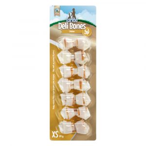 Sparpaket Barkoo Deli Bones Chicken geknotet - 21 x 5 cm (252 g) Größe XS