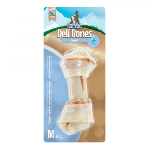 Sparpaket Barkoo Deli Bones Dental geknotet - 6 x 14 cm (420 g) Größe M