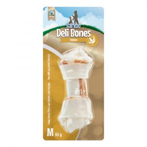 Sparpaket Barkoo Deli Bones Chicken geknotet - 6 x 14 cm (390 g) Größe M