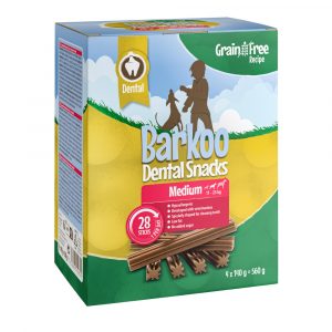 Sparpaket Barkoo Dental Snacks 28 bzw. 56 Stück - GETREIDEFREIE Rezeptur - für mittelgroße Hunde 28 St. (560 g)