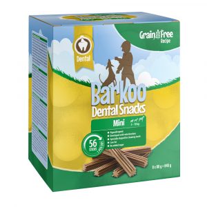 Sparpaket Barkoo Dental Snacks 28 bzw. 56 Stück - GETREIDEFREIE Rezeptur - für kleine Hunde 56 St. (640 g)