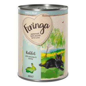 Feringa 1 x 400g Einzeldosen zum Probieren Single Meat - Kaninchen mit Pastinake & Katzenminze