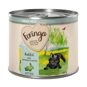 Feringa Single Meat Kitten 6 x 200 g - Kaninchen mit Pastinaken und Katzenminze