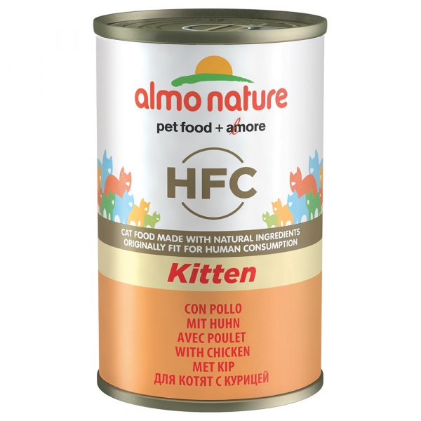 5 + 1 gratis! 6 x 140 g Almo Nature HFC Natural - Kitten Huhn