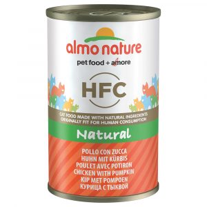 5 + 1 gratis! 6 x 140 g Almo Nature HFC Natural - Huhn mit Kürbis