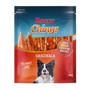 Sparpaket Rocco Chings Originals zum Sonderpreis! - Hühnerbrust getrocknet 4 x 250g