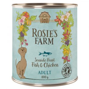 5 +1 gratis! Rosie's Farm Adult 6 x 800 g  - Fisch & Huhn
