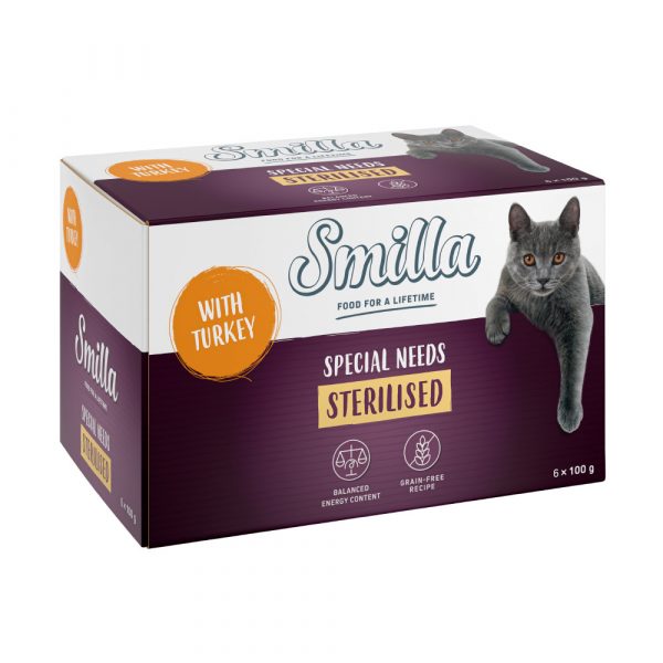 Sparpaket Smilla Sterilised Schale 24 x 100 g -  Pute Pur