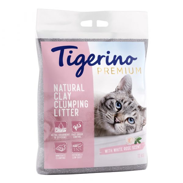 Tigerino Canada Style / Premium Katzenstreu - Weiße Rosenduft - Sparpaket 2 x 12 kg