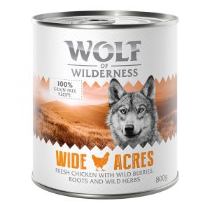10 € Rabatt sichern! Sparpaket Wolf of Wilderness 24 x 800 g - Wide Acres - Huhn
