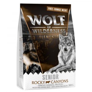 Wolf of Wilderness Trocken- und Nassfutter mit Freiland-Fleisch - NEU: SENIOR Rocky Canyons - Freiland-Rind (Single Protein