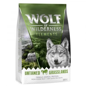 Wolf of Wilderness - Kaninchenohren mit Fell Jetzt probieren: Trockenfutter "Untamed Grasslands" Pferd (Single Protein