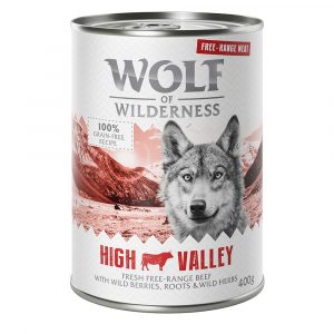 Wolf of Wilderness Trocken- und Nassfutter mit Freiland-Fleisch - High Valley - Freiland-Rind (Nassfutter