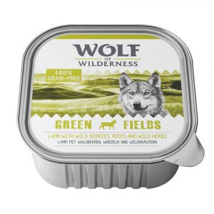 Sparpaket Wolf of Wilderness Adult 24 x 300 g   - Green Fields - Lamm