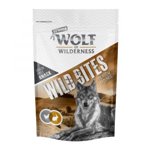 Sparpaket Wolf of Wilderness Snack - Wild Bites 3 x 180 g - NEU: SENIOR Meadow Grounds - Kaninchen