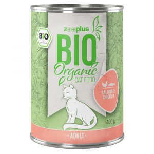 Sparpaket zooplus Bio Adult 24 x 400 g - Bio Lachs & Bio Huhn