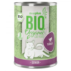 Sparpaket Zooplus Bio Senior 12 x 400 g Bio-Pute mit Karotte