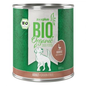 22 + 2 gratis! zooplus Bio 24 x 800 g   - Bio-Gans mit Bio-Kürbis (getreidefrei)