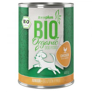 Sparpaket Zooplus Bio Junior 12 x 400 g Bio-Huhn mit Kürbis