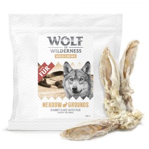 Wolf of Wilderness - Kaninchenohren mit Fell - 400 g