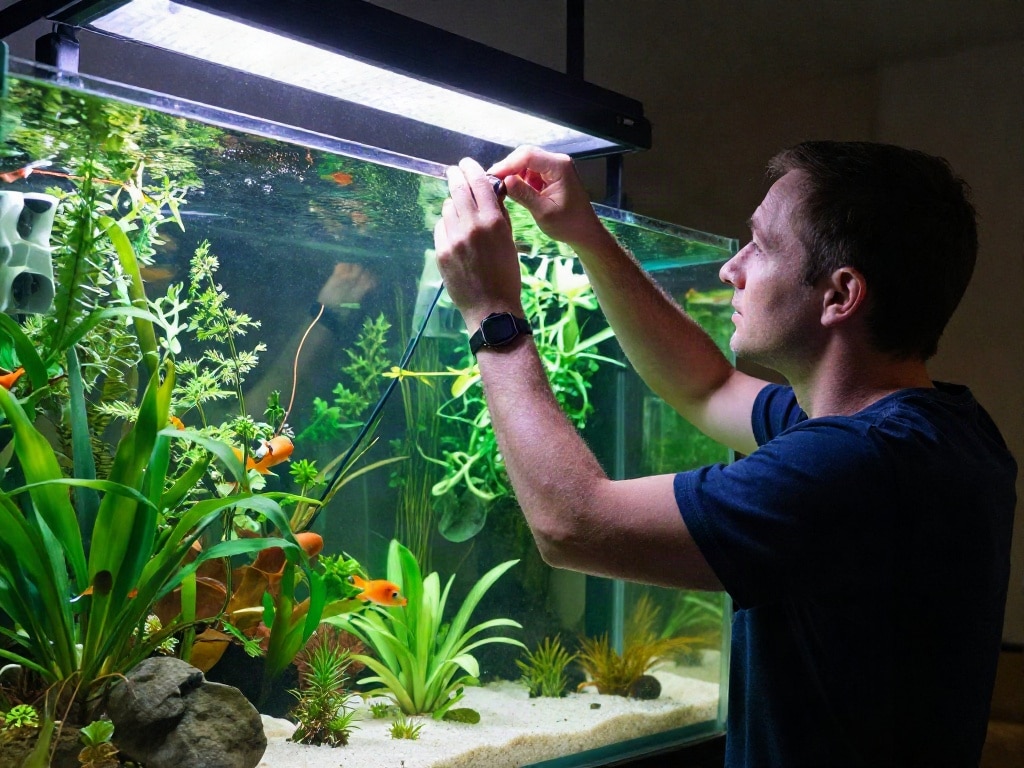 Aquariumpflanzen werden braun