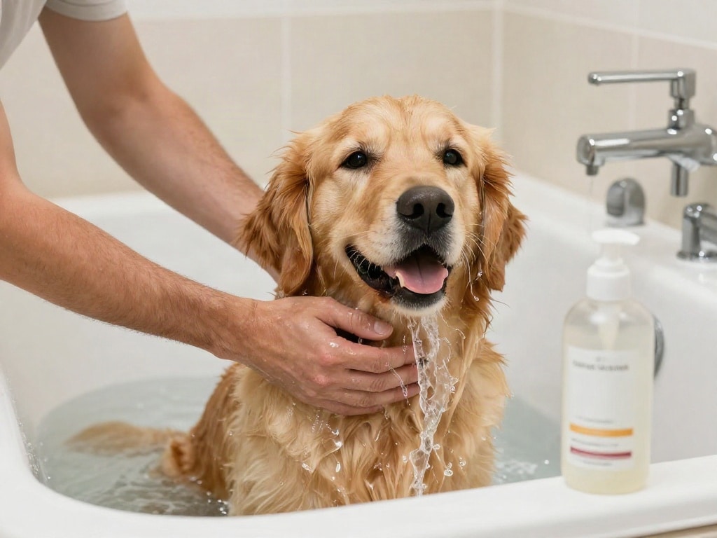 Hund baden