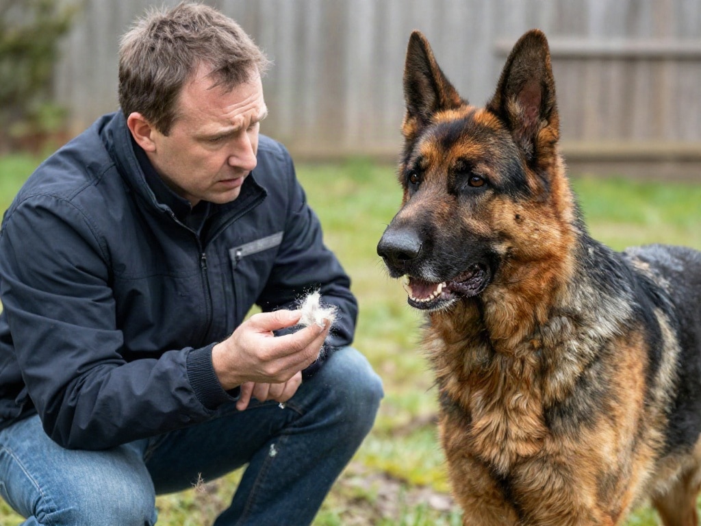 Hund verliert viel Fell