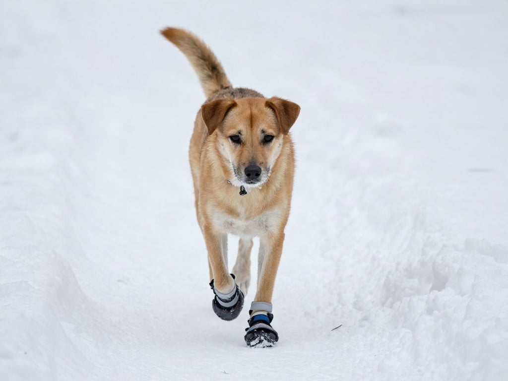 Hund Pfoten Winter