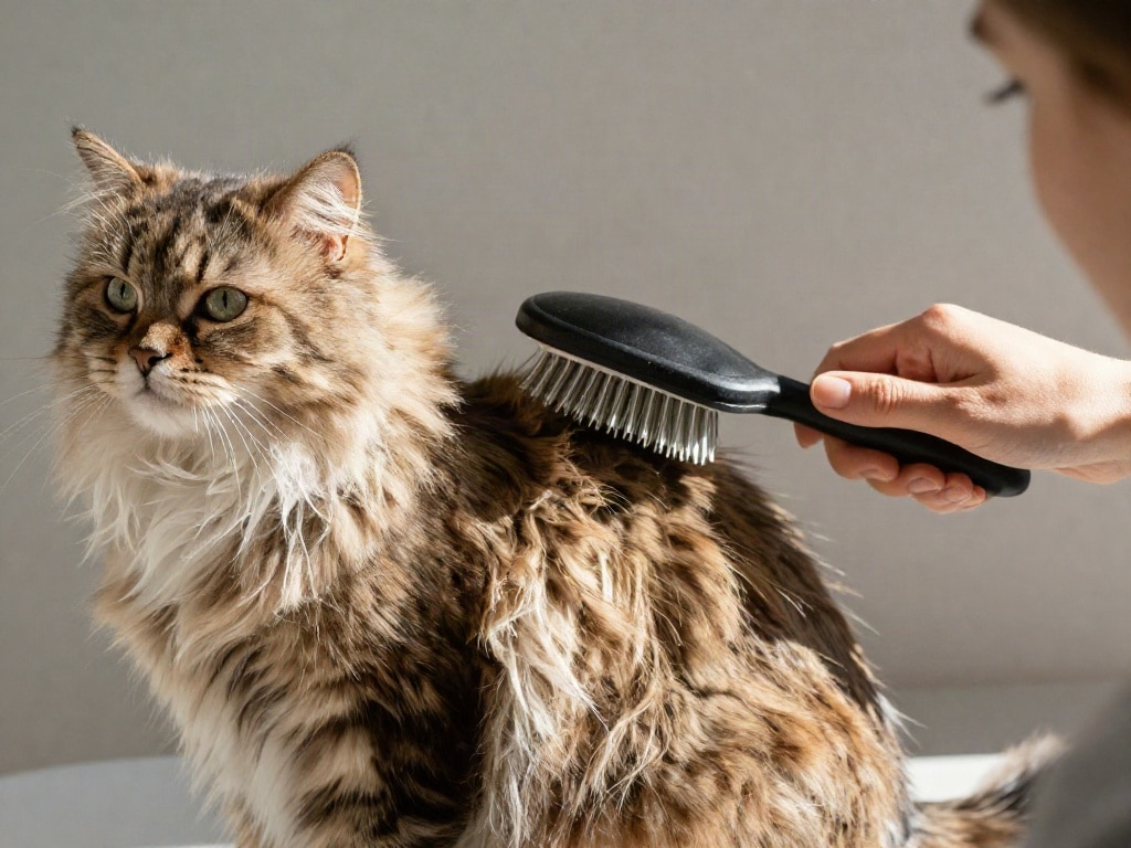 Katze bürsten