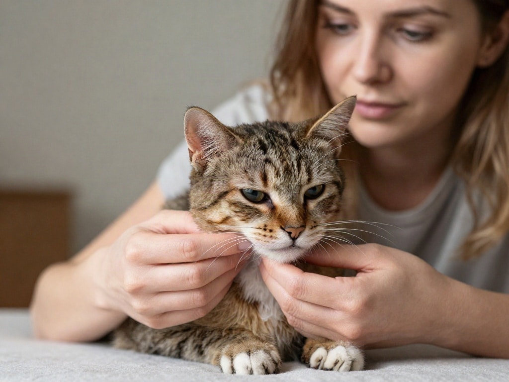 Katze kratzt sich ständig